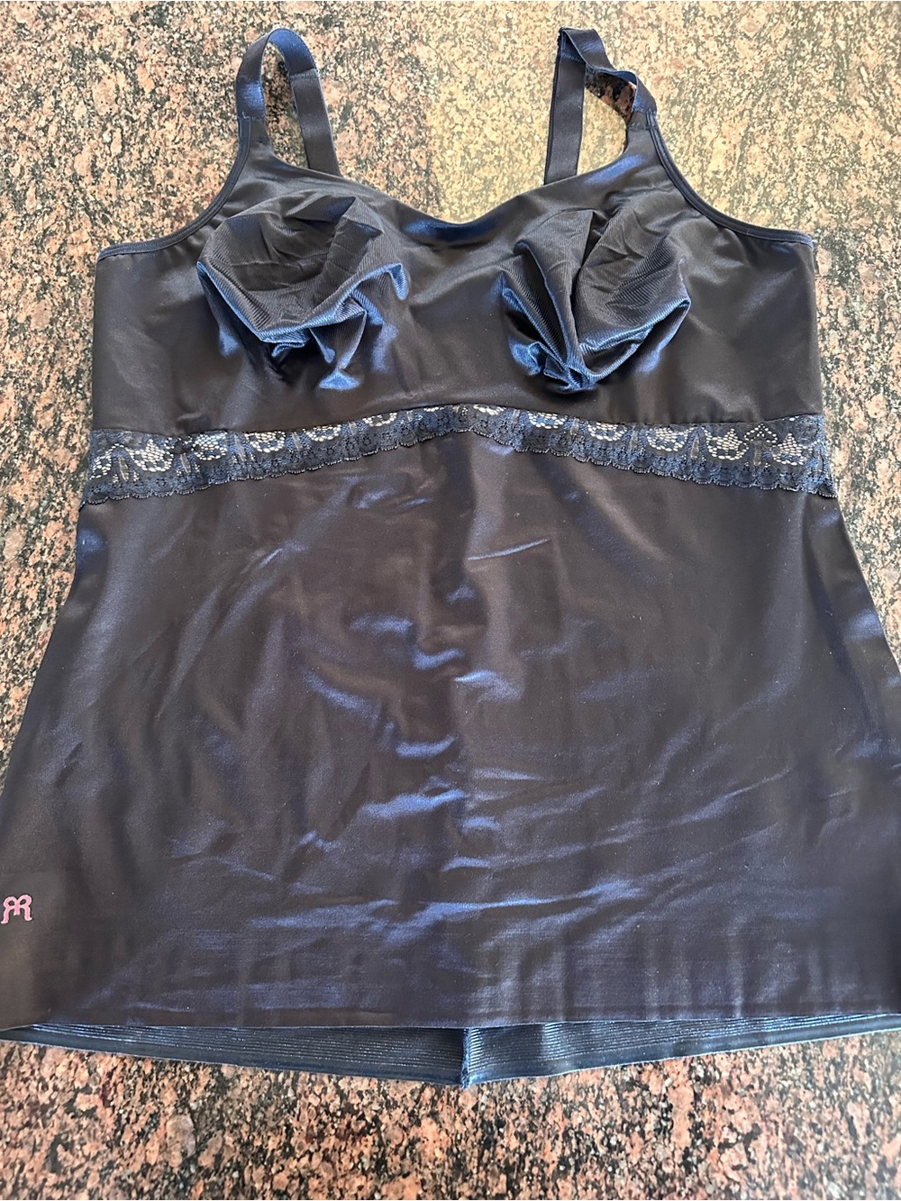 Ruby Ribbon Lace Trimmed Cami RUC Sz 48